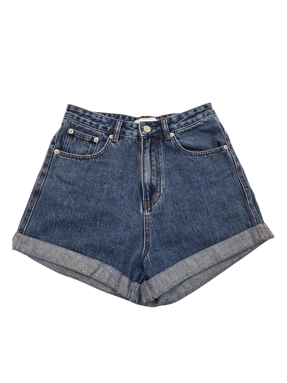 Assembly Label Dark Blue Cuffed Denim Shorts